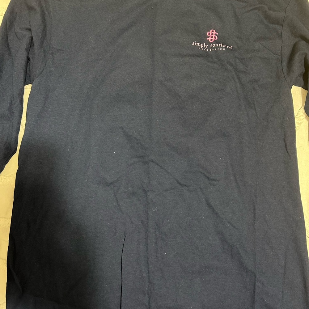 Simply Southern Men's Navy Long Sleeve Tee